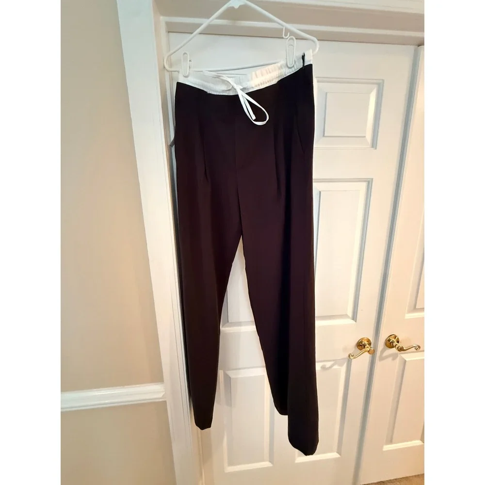 NWT Brown/White OLD NAVY Drawstring Pants Size M Tall